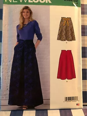 Simplicity Pattern #R10282 Maxi Long Short Flare Skirt Waist Tie Pockets Sz 8-20 • $10