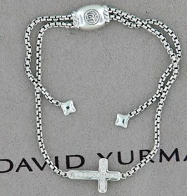 David Yurman Petite Pave Cross Diamond Bracelet • $349