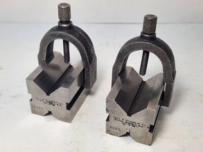 $102.62 • Buy Matched Pair Of Starrett No. 278 V-Blocks W/Clamps V-Blocks For Grinding-Milling