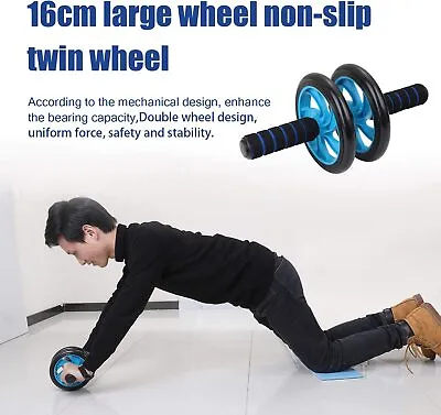 TOMSHOO Fitness Exercise Set AB Wheel Roller Kit Abdominal Press Exercise Roller • £7.59