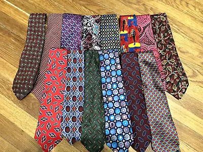 $69.99 • Buy Lot Of 14 Designer Neckties Coach Robert Talbott DeSantis Bugati Plus More 1 NWT