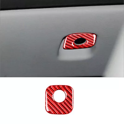 For Chevrolet Corvette C6 Red Carbon Fiber Interior Glove Box Handle Cover Trim • $11.74