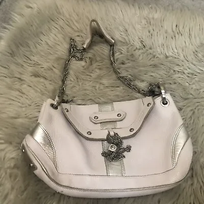 Gustto Leather And Metal Chain  Bag Cream Light Pink Chic Purse • $75