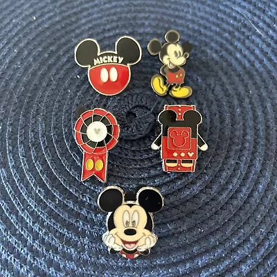 Disney Trading 5 Pin Lot Mickey Kawaii Wristband Ribbon Etc • $8