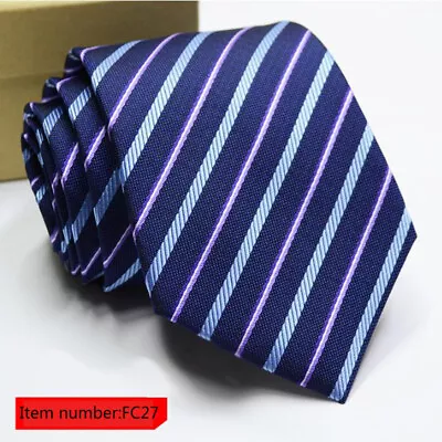 Gentle Mens Business Neck Tie Men Skinny Necktie Wedding Ties Black Dot Striped# • $4.29