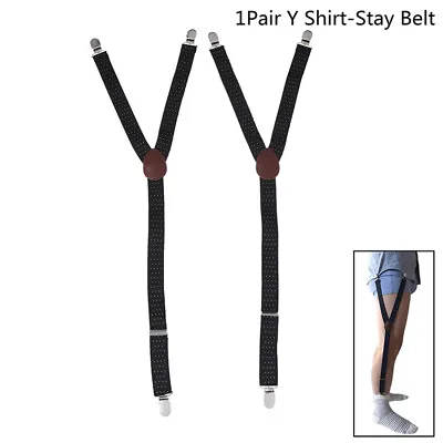 1Pair Mens Shirt Stays Garters Military Holder Non-slip Clamps Leg Suspender-ca • $6.31