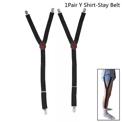 1Pair Mens Shirt Stays Garters Military Holder Non-slip Clamps Leg Suspen.nu • $7.03