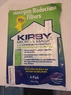  KIRBY VACUUM BAGS:12 Sentria UNI F Style MICRON MAGIC Hepa White Cloth 2 Pkgs • $29.91