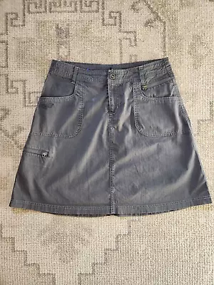 Womens Kuhl Vala Gray A-line Cargo Skirt Size 8 • $18