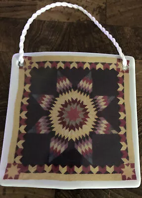 $24.99 • Buy Lone Star Quilt Ornament By Otagiri - Museum Of American Folk Art Collection Vtg
