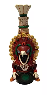 Mexican Aztec Mayan Tequila Figural Decanter Folk Art Headdress Eagle Stones Sun • $68