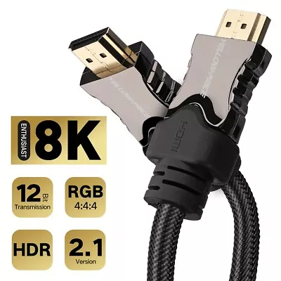 HDMI Cable 2.1/2.0/1.4 8K HDR Dolby Vision 3D High Speed 10FT 15FT 25FT 50FT LOT • $16.99