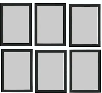 A4 Thin Matt Black Photo Frame NO White Mount Picture Frame Poster Frames 15mm • £3.99