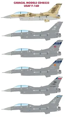 1/48 Caracal Decals #48232 F-16D Falcon ‘Vipers’ • $17.99
