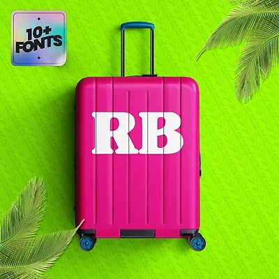 Personalised Initials Luggage Suitcase Vacation Holiday Vinyl Decal Sticker • £5.49