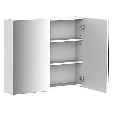 £64.99 • Buy HOMCOM Wall Mounted Bathroom Mirror Storage Cabinet W/ Door Adjustable Shelf