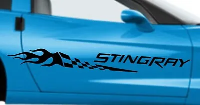 STINGRAY Checkered Flag Vinyl Decal Racing Stripes (Fits Chevy CORVETTE C6) • $59.95