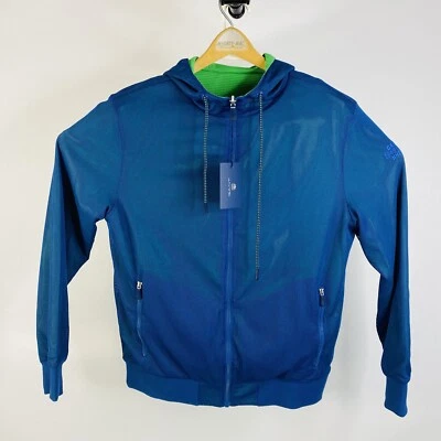$61.40 • Buy NWT GANT Blue & Green Reversible Polyester Full Zip Hooded Jacket Large L
