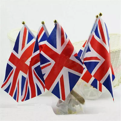 Union Jack Flag Small Hand Waving 1020 50 100 PCS British Party Event England • £5.96