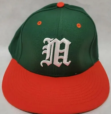 Miami Hurricanes NIKE Fitted Baseball Hat Cap University RARE SCRIPT SEE DESC C • $29.99
