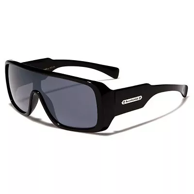 Biohazard Goggle Style Black Mens Designer Sunglasses Amplifier Shades New • $12.72