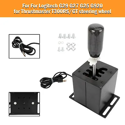 $84.95 • Buy 6+R USB Simulator H Gear Shifter For Logitech G27 G25 Steering Wheel PC Black YU