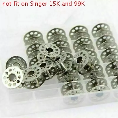 25X Sewing Machine Metal Bobbins Spools With Box For Brother Janome Singer Craft • £4.97