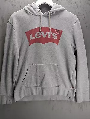 Levis Hoodie Size Large Grey Cotton Sweatshirt Jumper Gym Outdoor Skater Women’s • $18.64