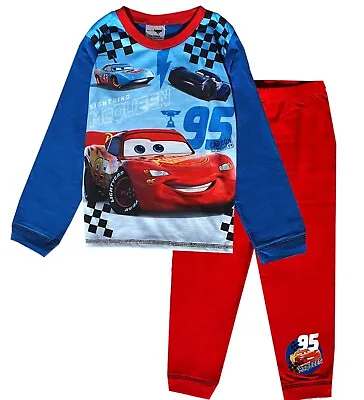 £7.95 • Buy Boys Cars Pyjamas PJs Disney Lightning McQueen Sleepwear Age 1-10 Years