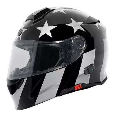 Torc T28B Full Face Modular Bluetooth Helmet - Silver Star - CHOOSE SIZE • $289.99