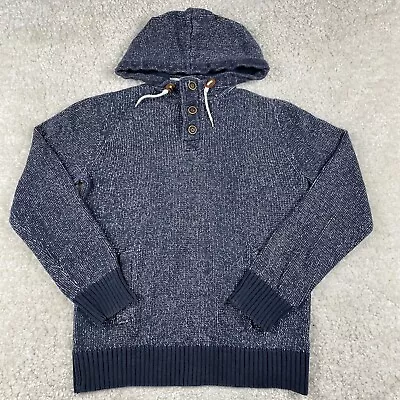 H&M LOGG Label Of Graded Goods Mens MED Charcoal Black Hooded Sweater Sweatshirt • $5.98