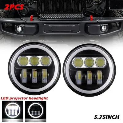 5-3/4  5.75  LED Projector Headlights Sealed Hi/Lo Beam Round For Sportster Dyna • $59.99