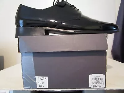 Jos. A. Bank Mens Jazz Black Patent Leather Formal Dress Loafer Shoes Size 12 W • $29.99