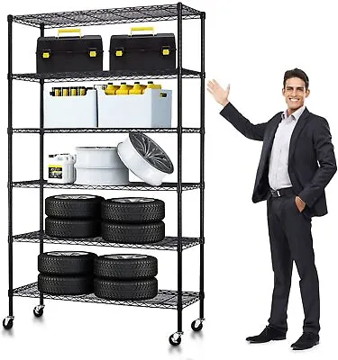 18”x48”x82” 6 Tier Wire Shelving Unit NSF Metal Shelf Storage Rack Adjustable • $110.57