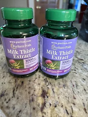 Puritan's Pride Milk Thistle  Extract  (Silymarin) TWO! 360 SGels EXP 05/26 • $24.95