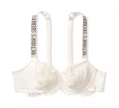 Victoria's Secret Very Sexy Wicked Unlined Shine Strap Balconette Bra  34 Ddd • $39.50