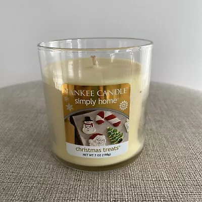 Yankee Candle Simply Home CHRISTMAS TREATS Cookie Candle 7oz No Lid Unburned • £4.87