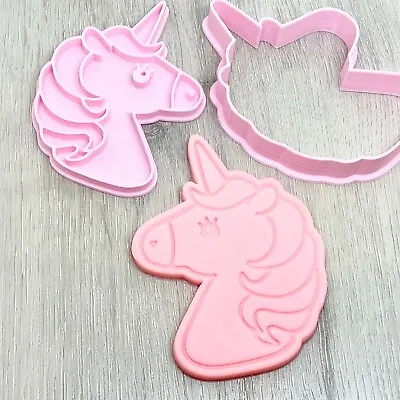 $11.95 • Buy Unicorn Cookie Cutter & Fondant Stamp (style 2) - Birthday Party Favor