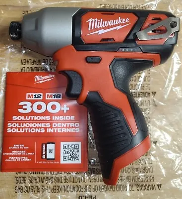 New M12 Milwaukee 2462-20 12V 12 Volt 1/4  Hex Impact Driver Lithium • $34.32