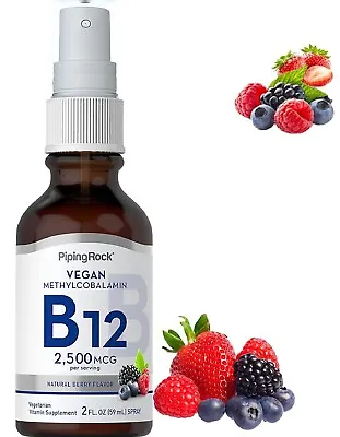 Extra Strength 2500 Mcg Vitamin B12 Sublingual Liquid Spray Methylcobalamin B12 • $13.97