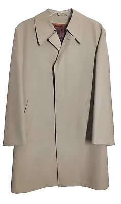 Vintage JC Penney Mens Trench Coat 38R Tan Khaki With Zip Out Liner • $44.99