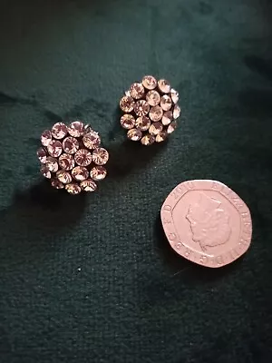 Marks And Spencer Diamante Clip On Earrings - Unworn - Glamorous Party Festive • £5.49