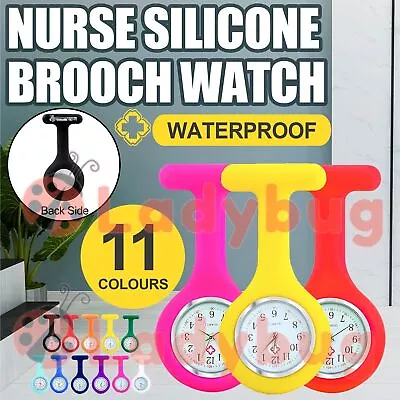 Silicone Nurse Brooch Tunic Fob Nurses Nursing Pendant Pocket Watch • $4.50