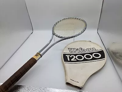 Vintage WILSON T2000 TENNIS  RACQUET W Cover  4-1/2  Light • $15