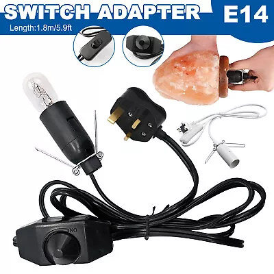 Plug In Pendant Light  E14 Salt Lamp 1.8M Cable Lead Cord Set 2 Pin Lamp Holder • £7.99