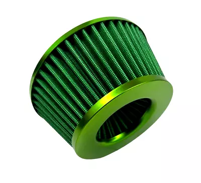 Short Cone Air Filter Adjustable 3 3.5 4 Inch Inlet High Flow Small Slim GREEN • $26.99