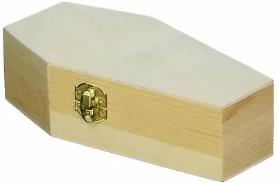$6.94 • Buy Small Wood Funeral Coffin, 6  Size, Fillable For Parties, Goth, Pet Burials