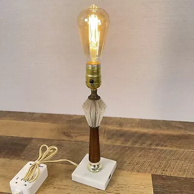 Vintage Marble Base Table Lamp Made In Italy • $73.88