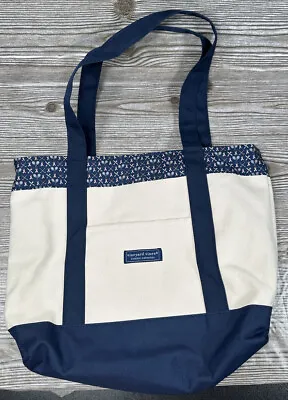 Vineyard Vines Rally For The Cure Golf Tennis Canvas Carryall Tote Bag Medium • $18