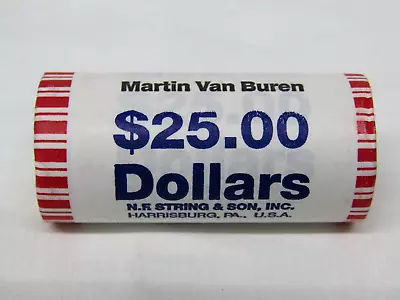 Uncirculated Bank Roll 2008 MARTIN VAN BUREN Golden Presidential $1 Coins $25 • $38